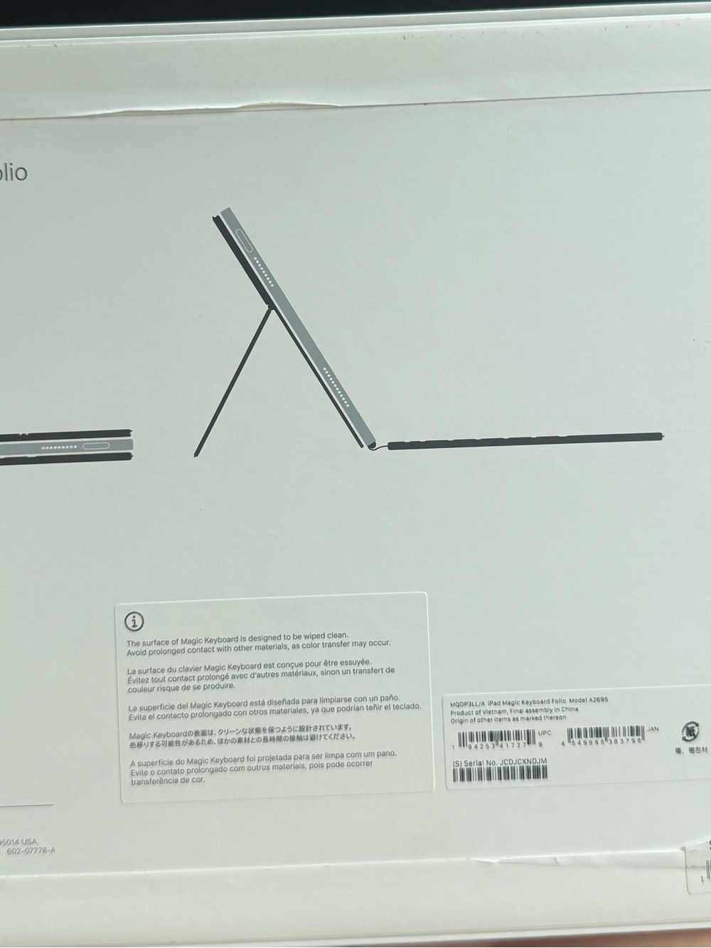 Apple Magic Keyboard for iPad Pro — White/Silver